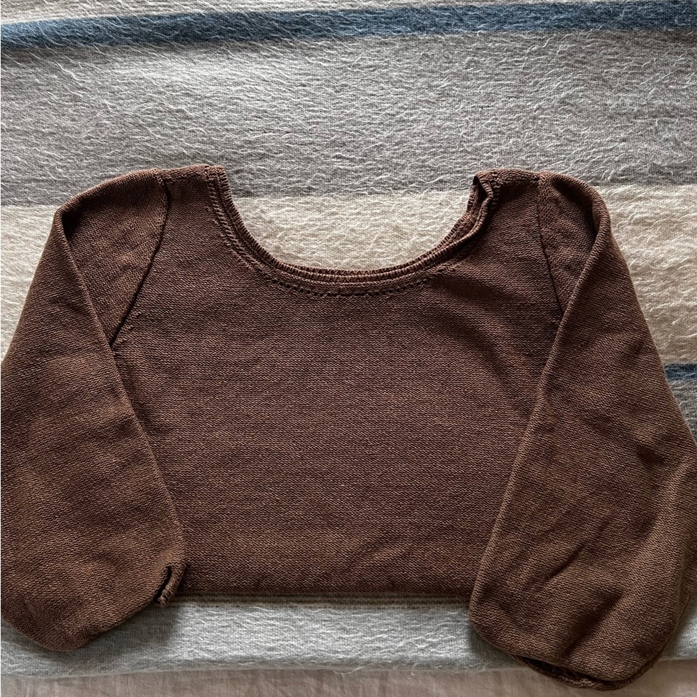First Rite Cotton/Linen Cropped Sweater